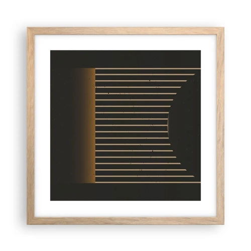 Poster în ramă de stejar deschis - Explorați întunericul - 40x40 cm