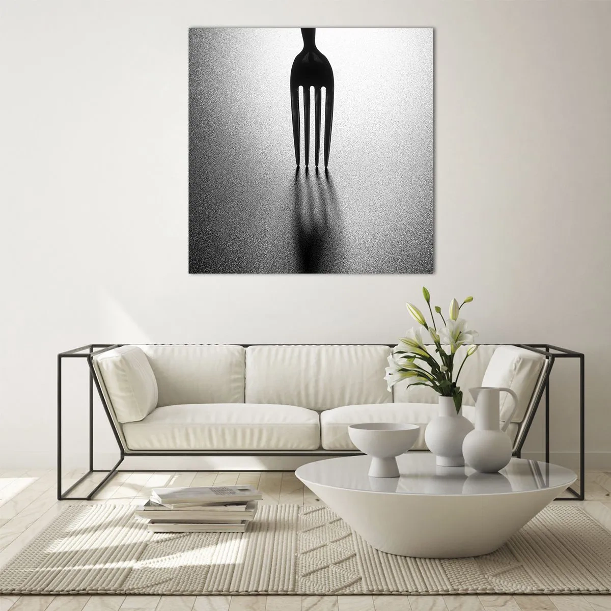 Tablou pe sticlă - Lumină și umbră - 40x40 cm