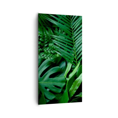 Tablou pe pânză - Înfășurate în verde - 65x120 cm