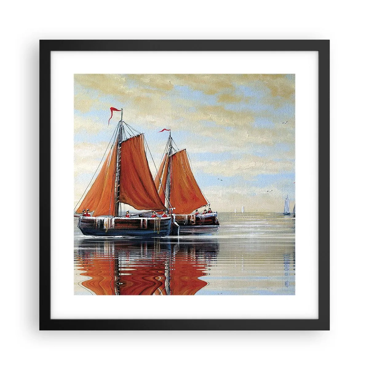 Poster în ramă neagră - Hei, marinarule, navighează... - 40x40 cm