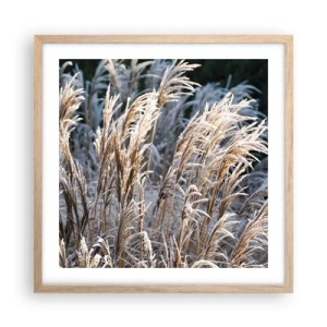 Poster în ramă de stejar deschis - Împodobite cu brumă - 50x50 cm