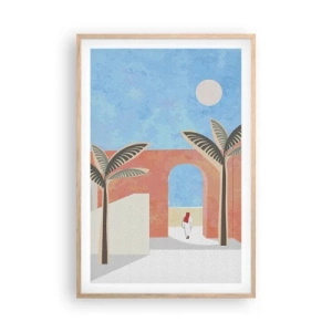 Poster în ramă de stejar deschis - O zi arabă - 61x91 cm
