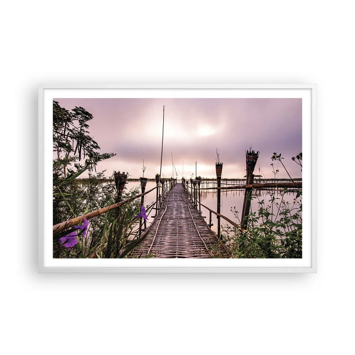 Poster în ramă albă - Pacea și liniștea Asiei - 91x61 cm