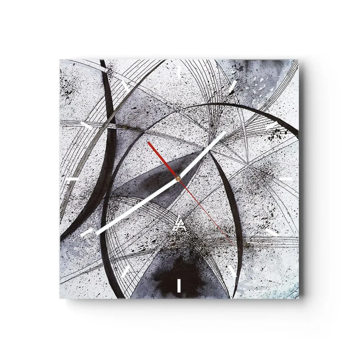 Ceas de perete - Ceas pe sticlă - O fantezie futuristă - 40x40 cm