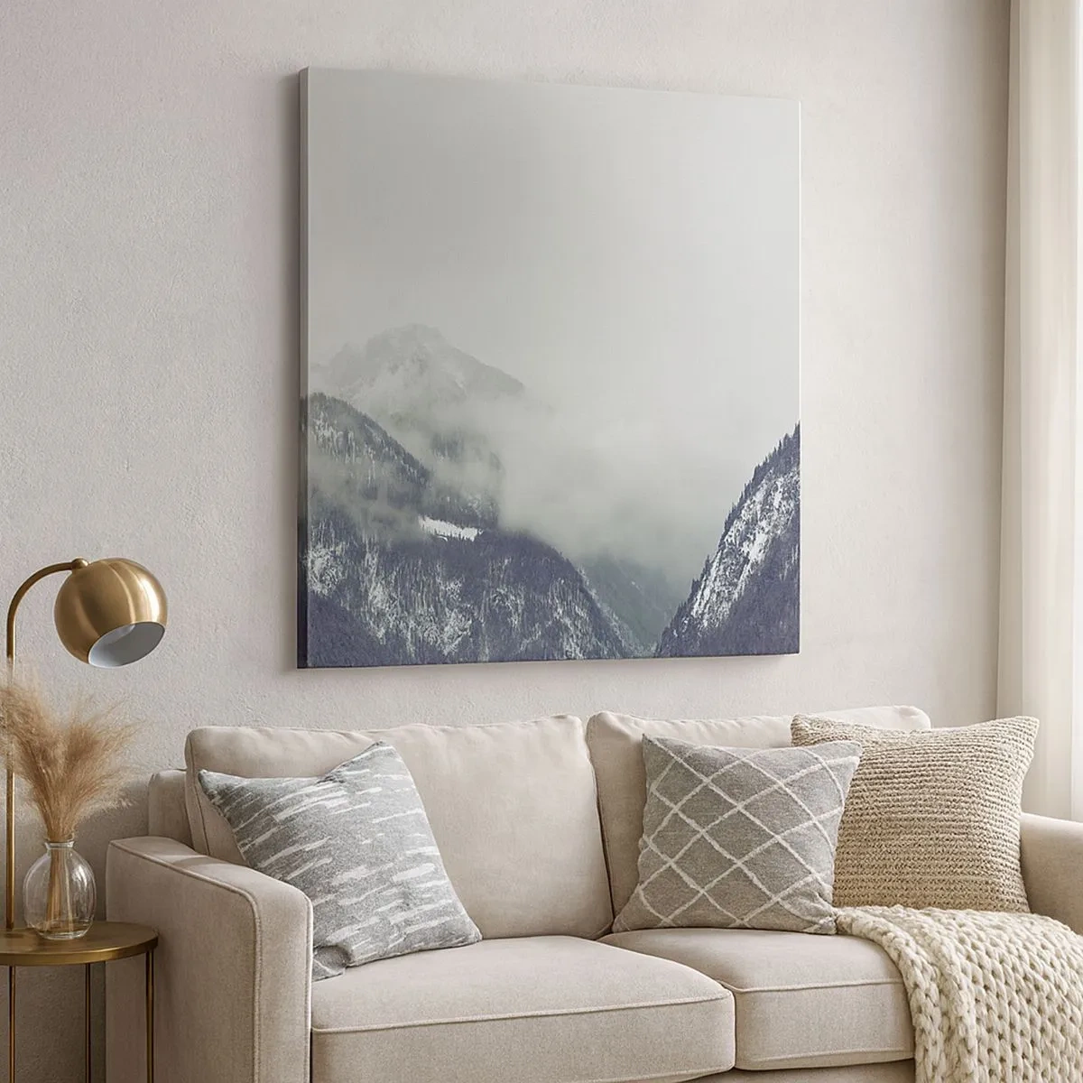 Tablou pe pânză - Valea cețoasă - 30x30 cm