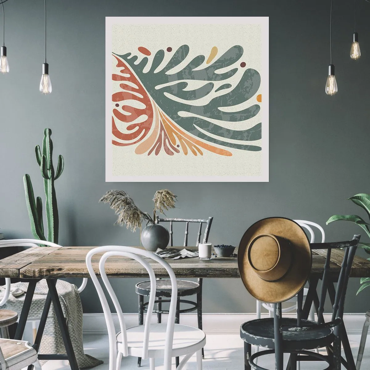 Poster - Frunză multicoloră - 40x40 cm