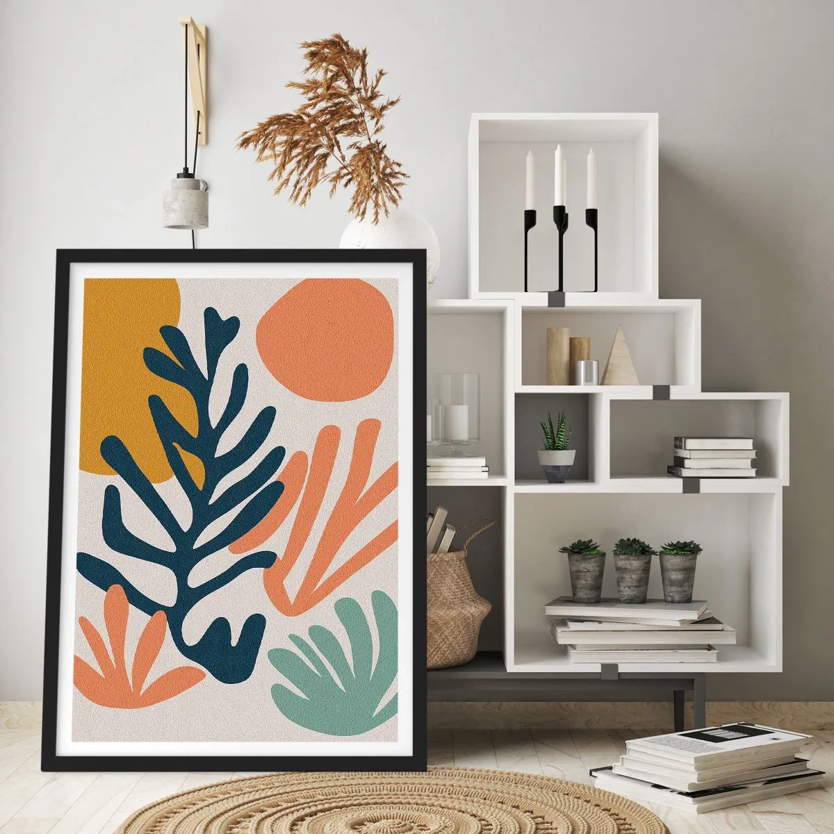 Poster în ramă neagră - Mări de corali - 40x50 cm