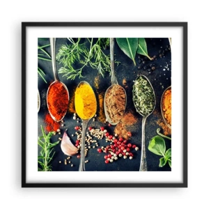Poster în ramă neagră - Magie culinară - 50x50 cm
