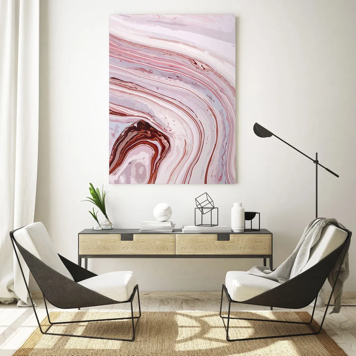 Tablou pe sticlă - Drept înainte, apoi dreapta jos - 50x70 cm
