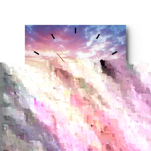 Ceas de perete - Ceas pe sticlă - Un moment de experiență profundă - 30x30 cm