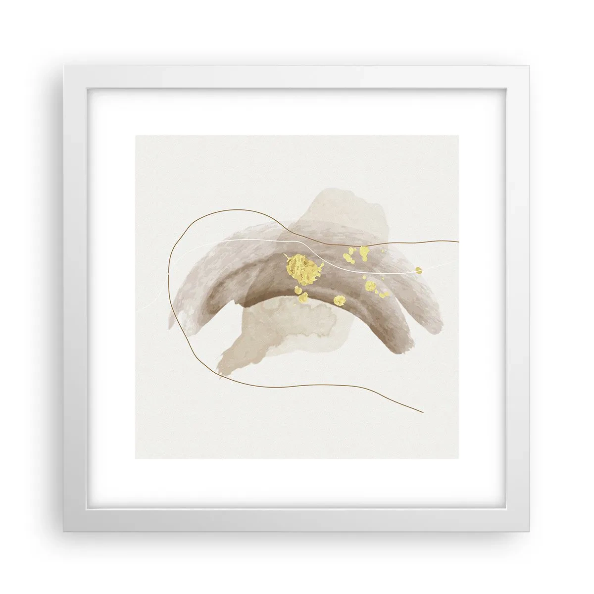 Poster în ramă albă - Întâlnite în spațiu - 30x30 cm