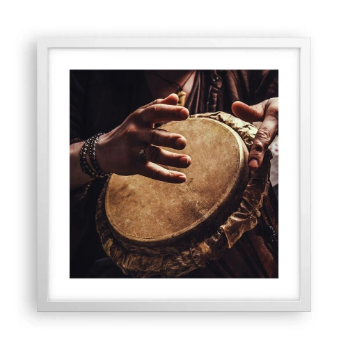 Poster în ramă albă - În ritmul inimii - 40x40 cm