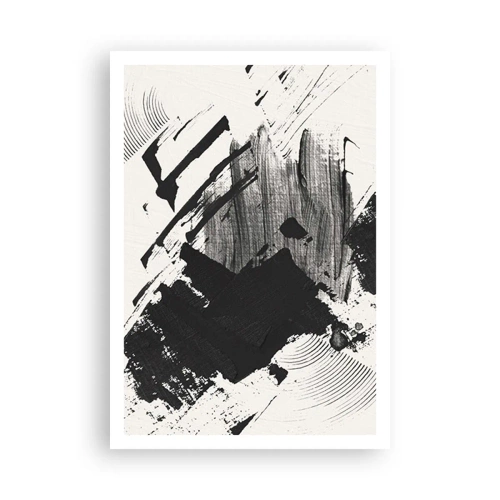 Poster - Abstracție - expresie de negru - 70x100 cm