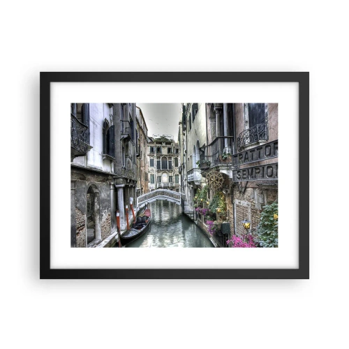 Poster în ramă neagră - Timp de secole în reverie tăcută - 40x30 cm