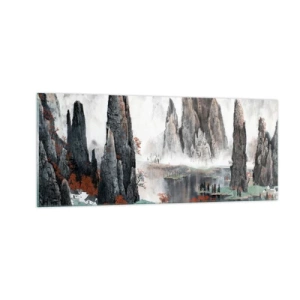 Tablou pe sticlă - Gardieni puternici - 100x40 cm