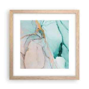 Poster în ramă de stejar deschis - Dansul formelor și al culorilor - 30x30 cm