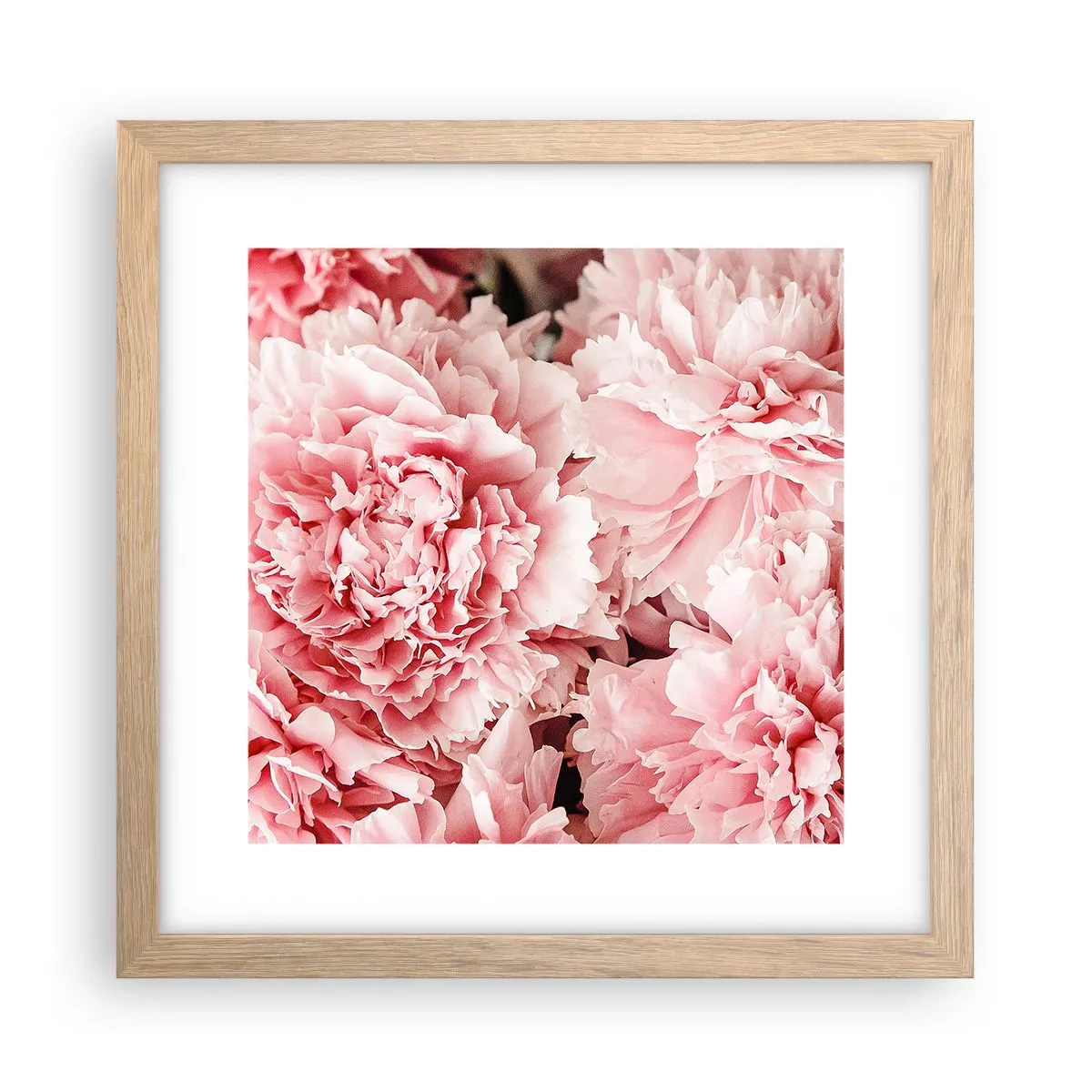 Poster în ramă de stejar deschis - Visul roz - 30x30 cm