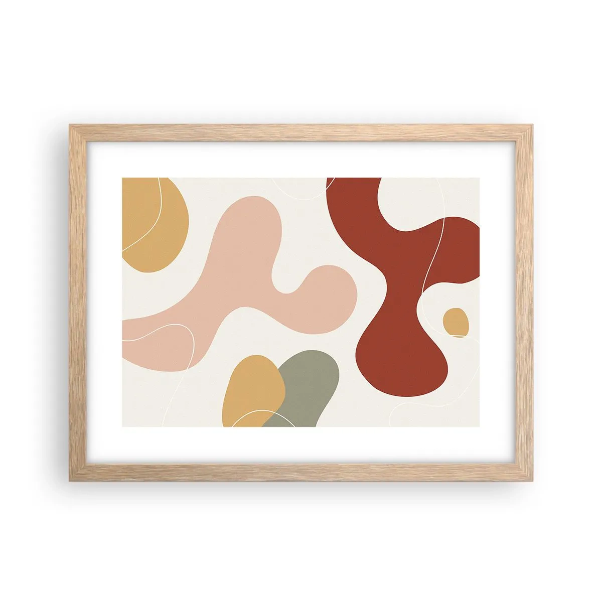 Poster în ramă de stejar deschis - Pete colorate? - 40x30 cm