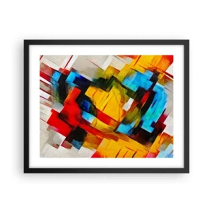 Poster în ramă neagră - Sandviș multicolor - 50x40 cm