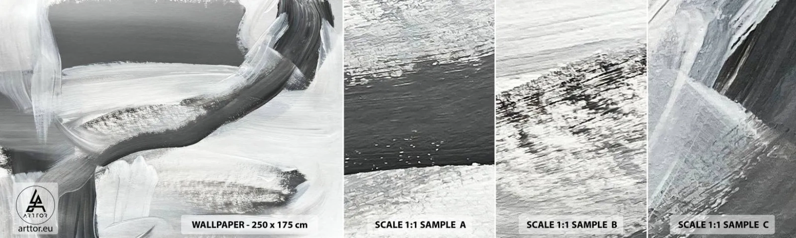 Mostră tapet autocolant Deluxe Sticker - Cu o mișcare decisivă - Bucată, A picta, Mazance - 100x30 cm