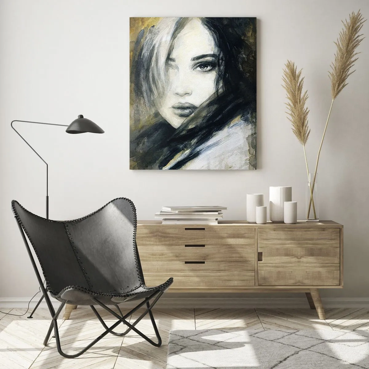 Tablou pe sticlă - Mai inocentă sau mai senzuală? - 50x70 cm