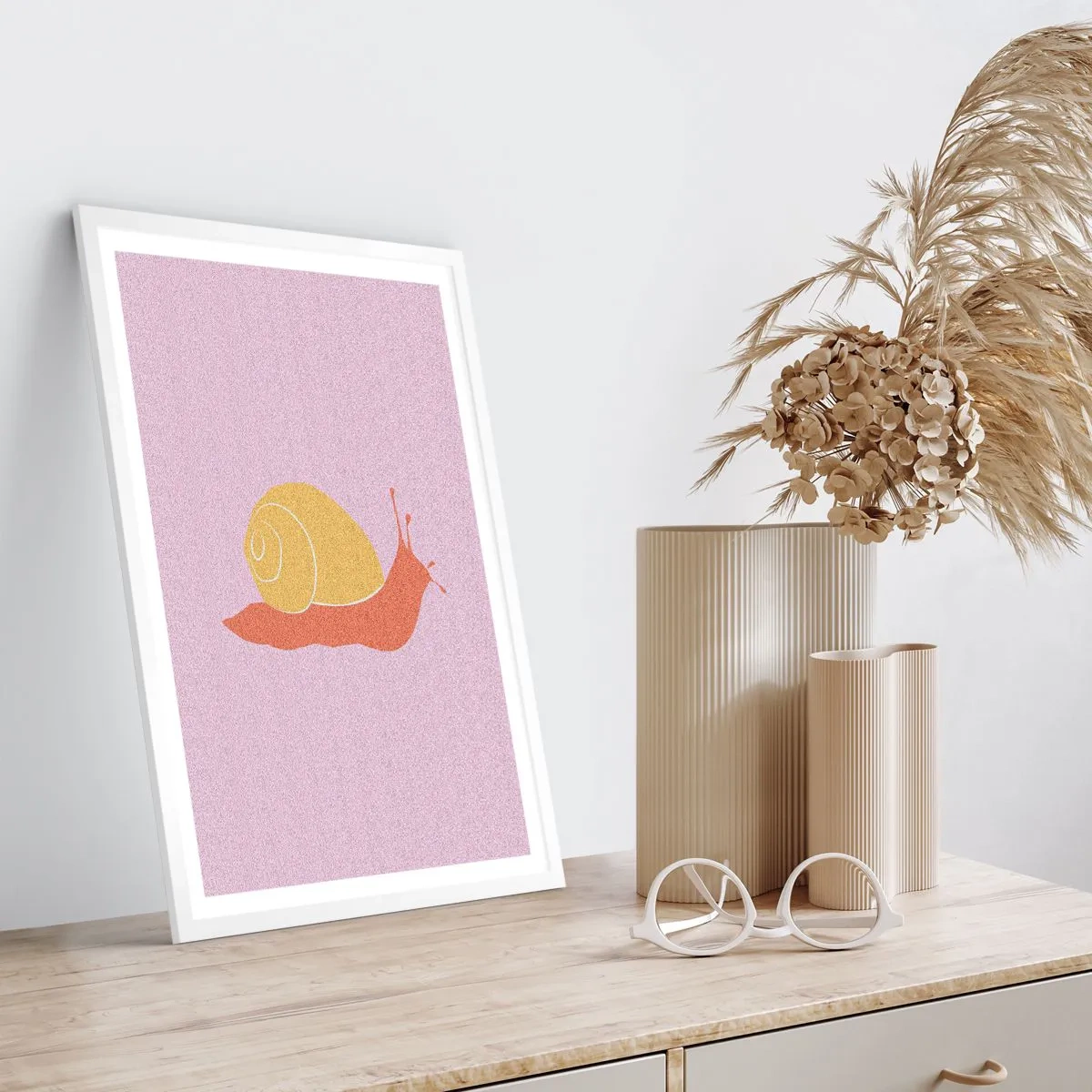 Poster în ramă albă - Nu e nicio grabă - 50x70 cm