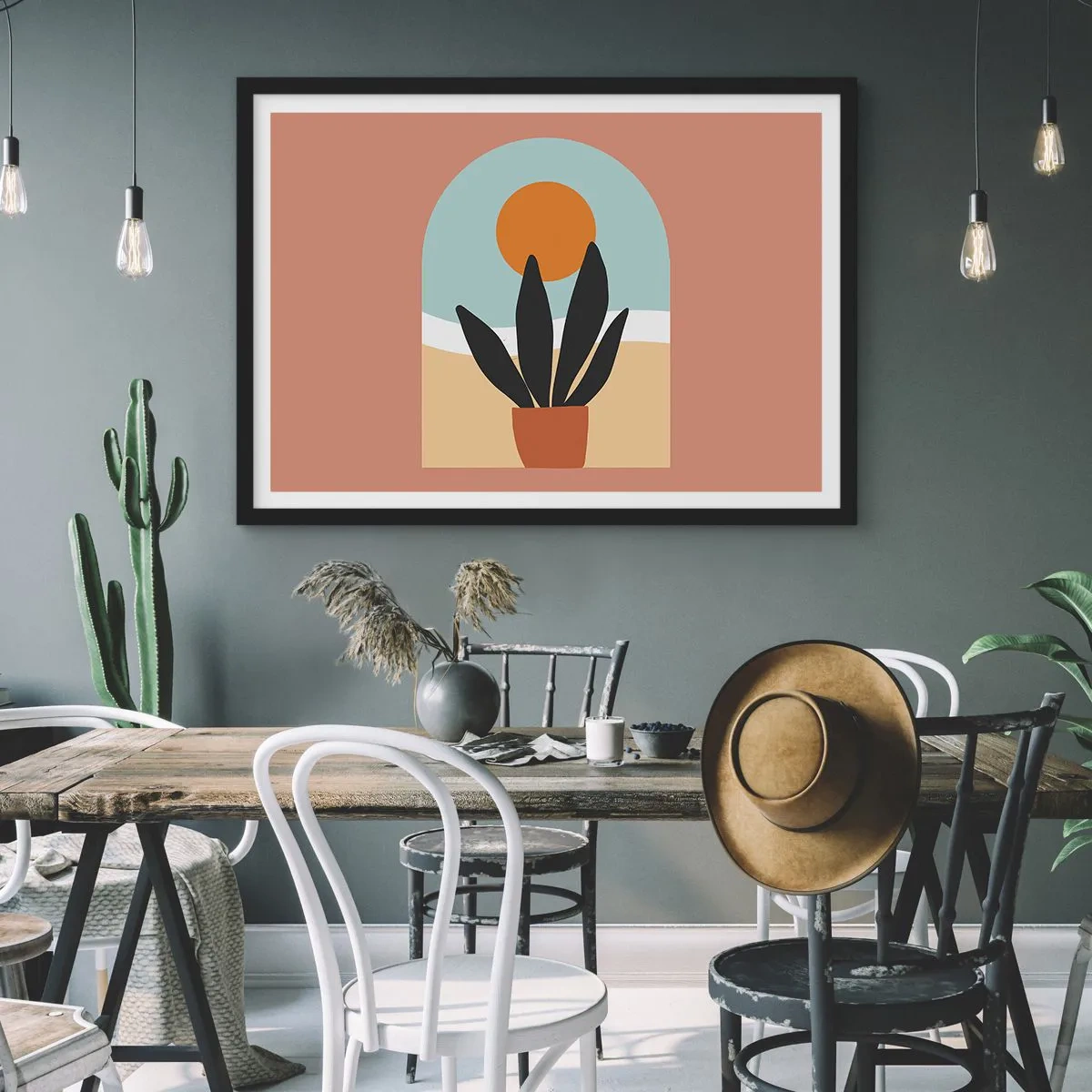 Poster în ramă neagră - Bucurii mici - 70x50 cm