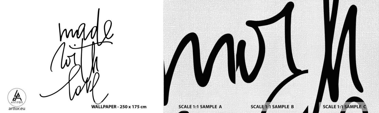 Mostră tapet Premium Canvas - Cel mai bun brand - Tipografie, Afirmare, Maxim - 100x30 cm