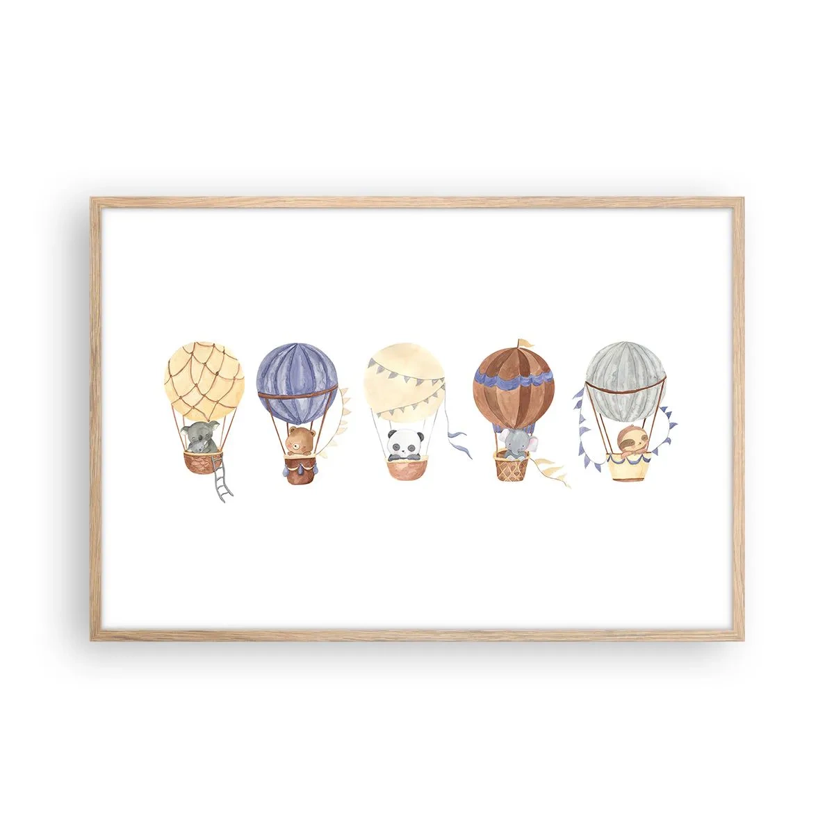Poster în ramă de stejar deschis - Prieteni de călătorie - 91x61 cm