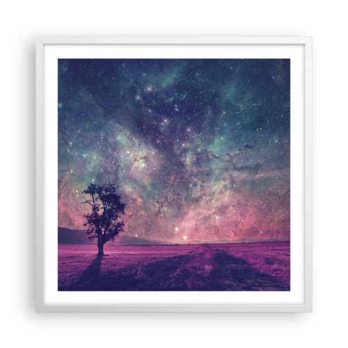 Poster în ramă albă - Sub un cer magic - 60x60 cm