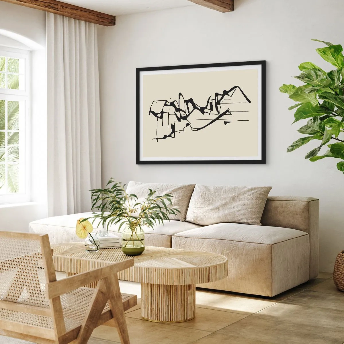 Poster în ramă neagră - Poate că peisajul - 40x30 cm