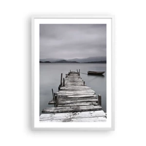 Poster în ramă albă - Poți pleca mâine - 50x70 cm