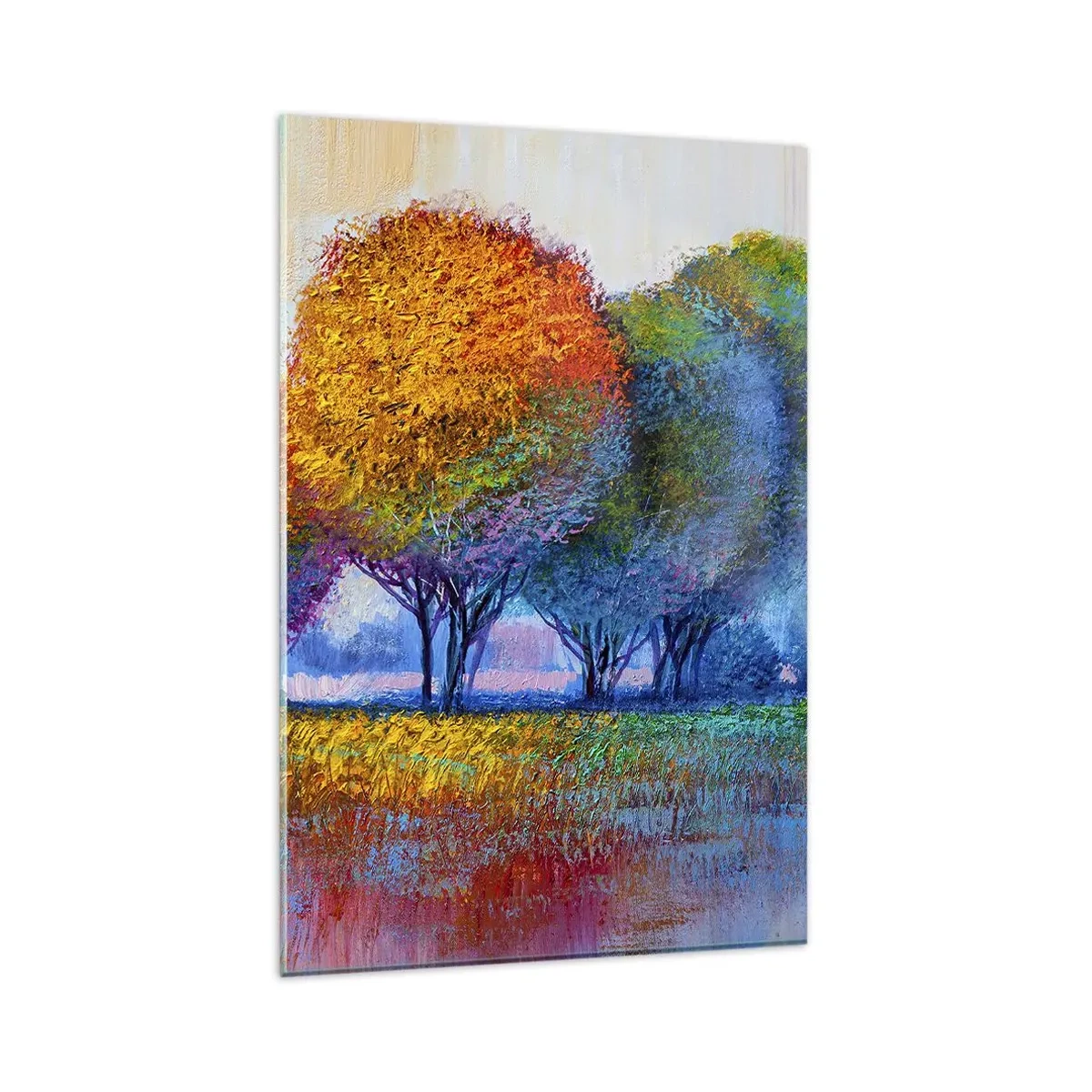 Tablou pe sticlă - Coroanele culorilor - 80x120 cm