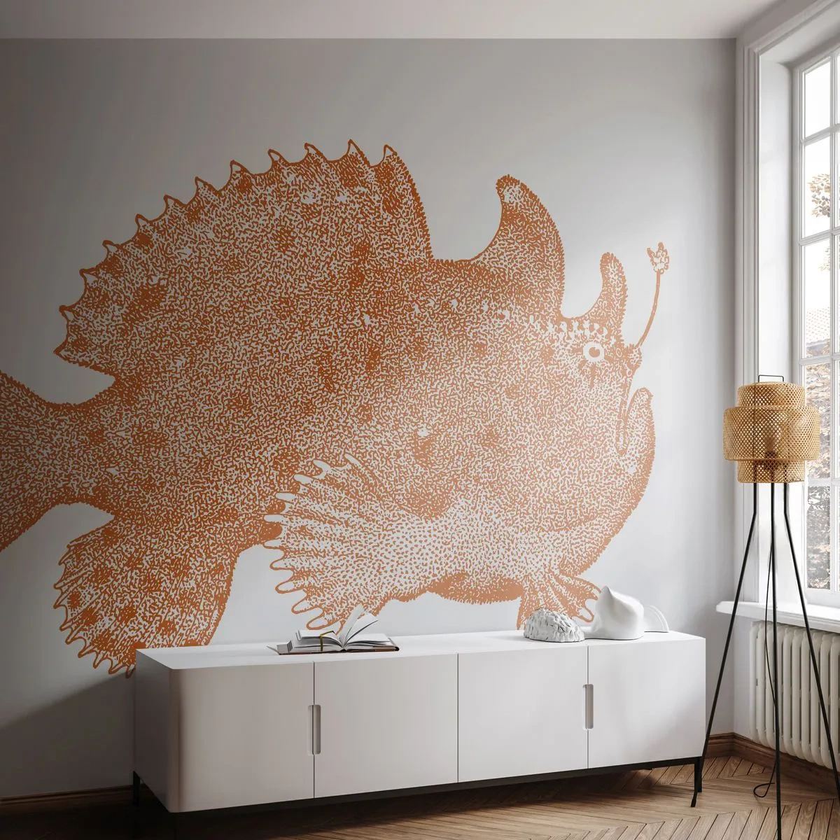Fototapetă personalizată Premium Sand - Și totuși este un peşte - Pește de mare, Ocean, Litoral