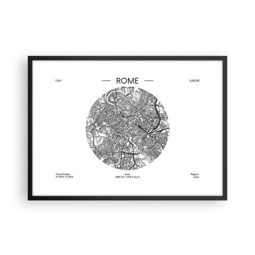 Poster în ramă neagră - Anatomia Romei - 70x50 cm