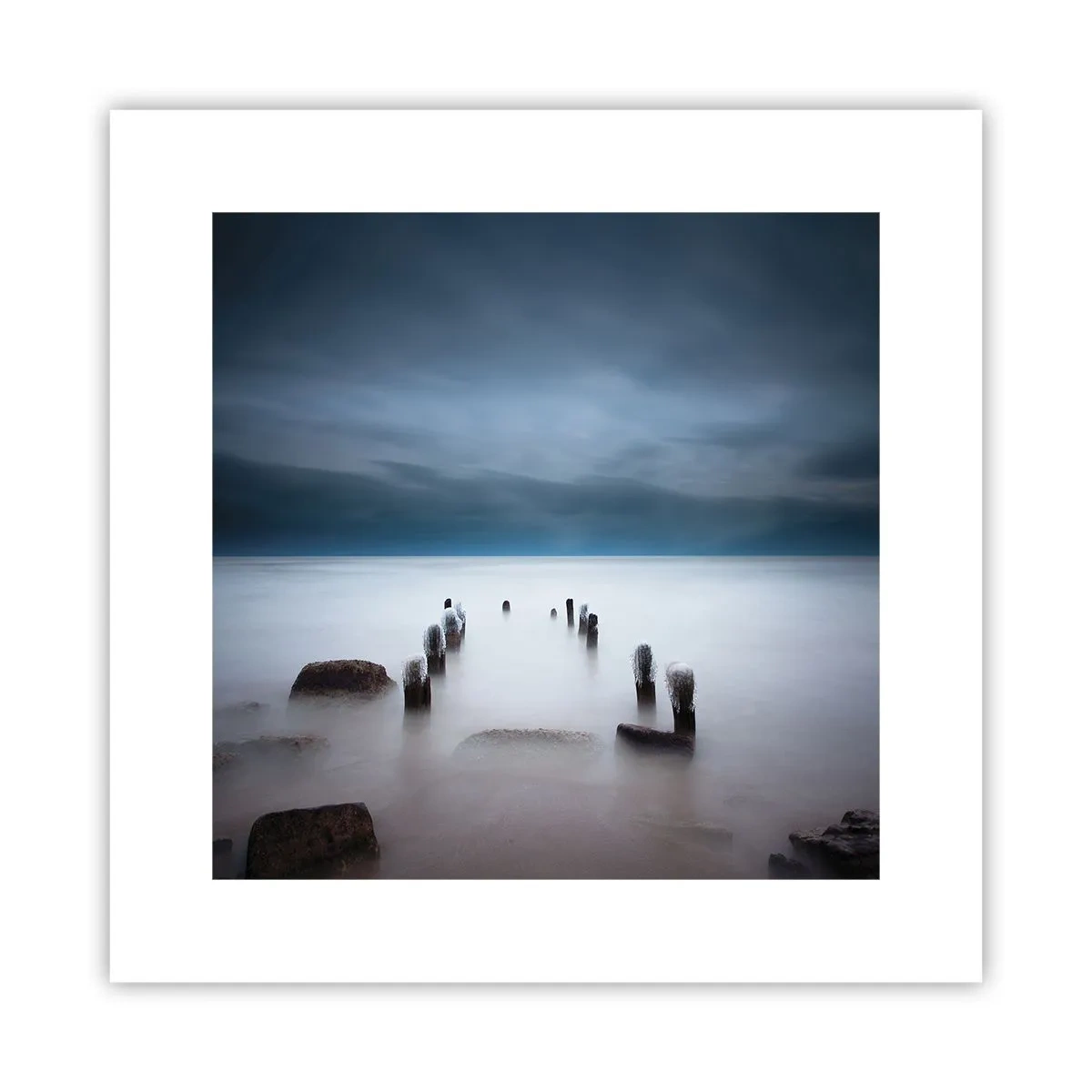 Poster - Un lac în ceața calmă - 30x30 cm
