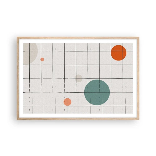 Poster în ramă de stejar deschis - În capcană. Noi sau ele? - 91x61 cm