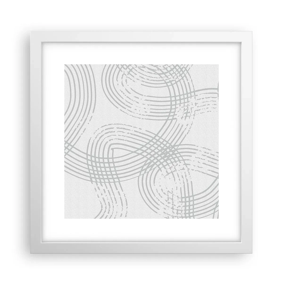 Poster în ramă albă - Nu există o cale ușoară - 30x30 cm