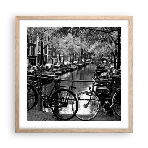 Poster în ramă de stejar deschis - O perspectivă foarte olandeză - 50x50 cm