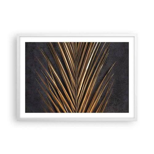 Poster în ramă albă - Aur tropical - 70x50 cm