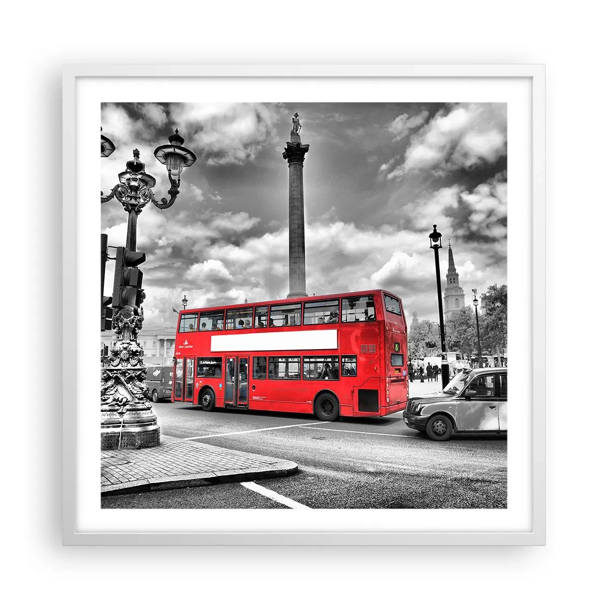 Poster în ramă albă - Adevărata forță vitală a orașului - 60x60 cm