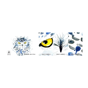 Mostră de Tapet Standard Eco - Direct în ochi - Pasăre, Bufniţă, Animale - 100x30 cm