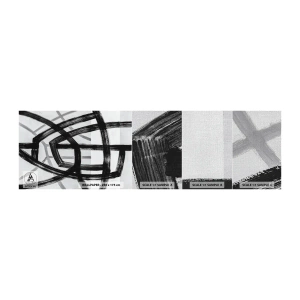 Mostră tapet Premium Canvas - Construind adâncimea - liniuțe, Bucată, Modern - 100x30 cm