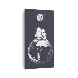 Tablou pe pânză - Poveste cosmică de dragoste - 65x120 cm