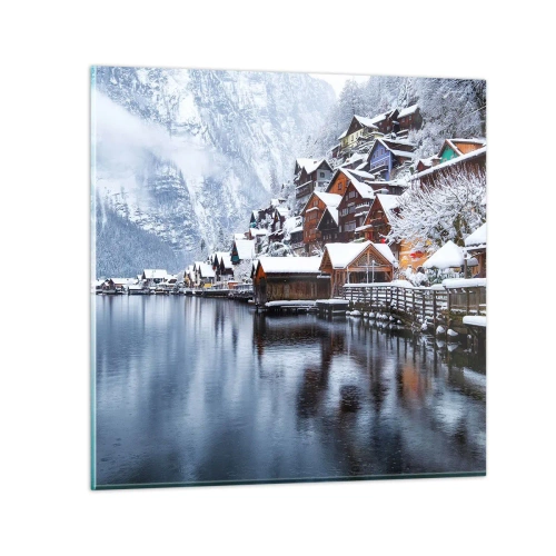 Tablou pe sticlă - În decor de iarnă - 60x60 cm