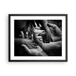 Poster în ramă neagră - A fi om - 50x40 cm