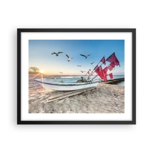 Poster în ramă neagră - O odihnă binemeritată - 50x40 cm