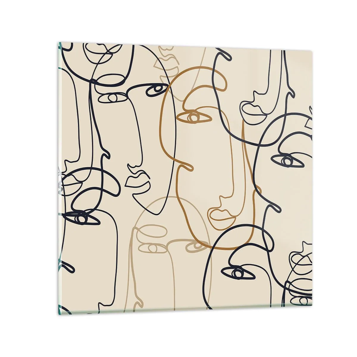 Tablou pe sticlă - Portret multiplicat - 30x30 cm