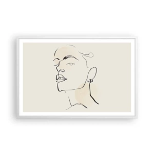 Poster în ramă albă - O privire mândră - 91x61 cm