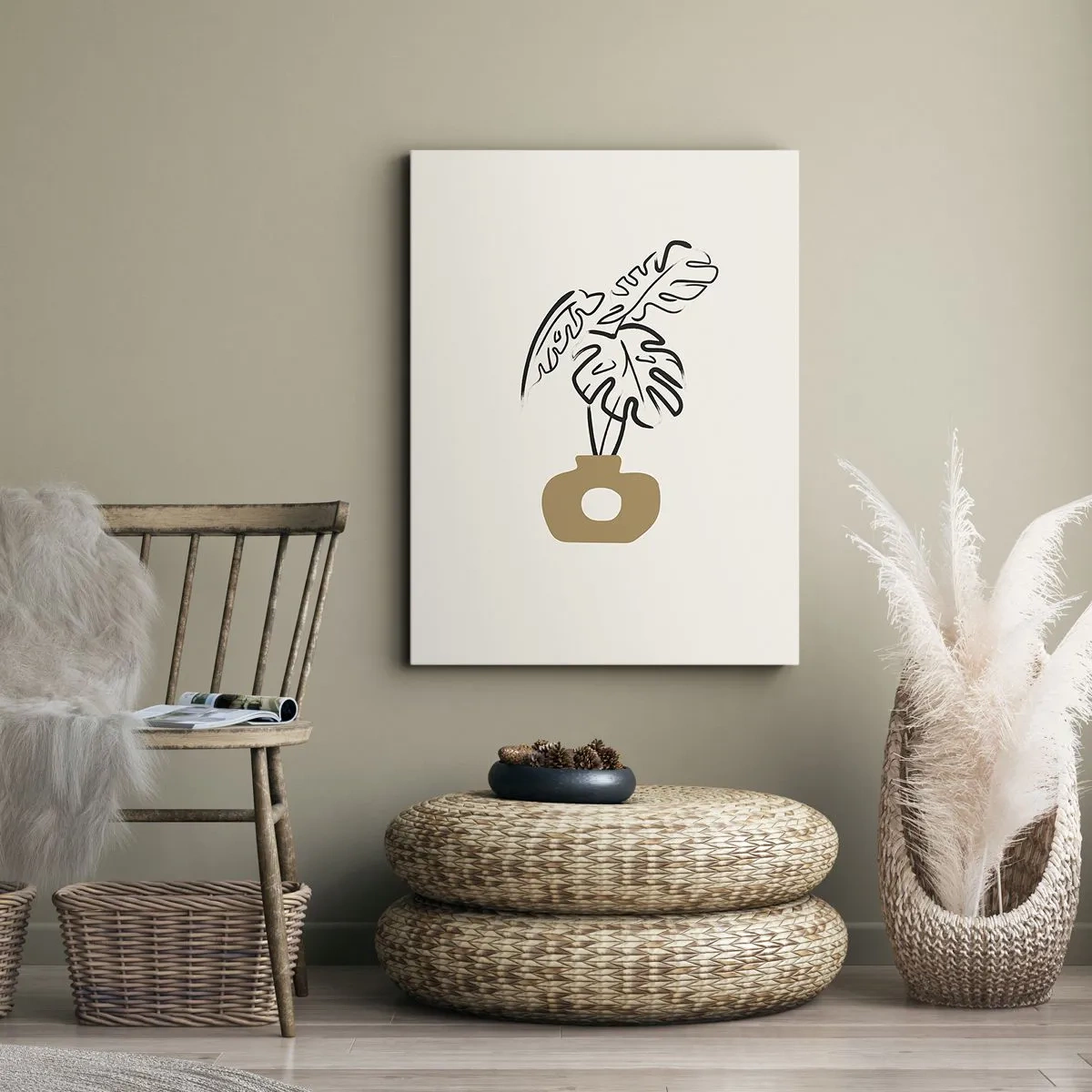 Tablou pe pânză - Monstera - decorarea casei - 50x70 cm